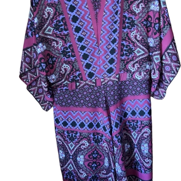 Express Casual Boho Butterfly Sleeve Keyhole Breast with long Tie Size Large - Picture 2 of 8